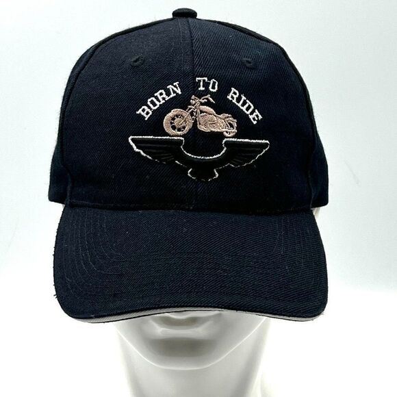 Born To RIDE Cap  - Velcro Strapback - Picture 1 of 7